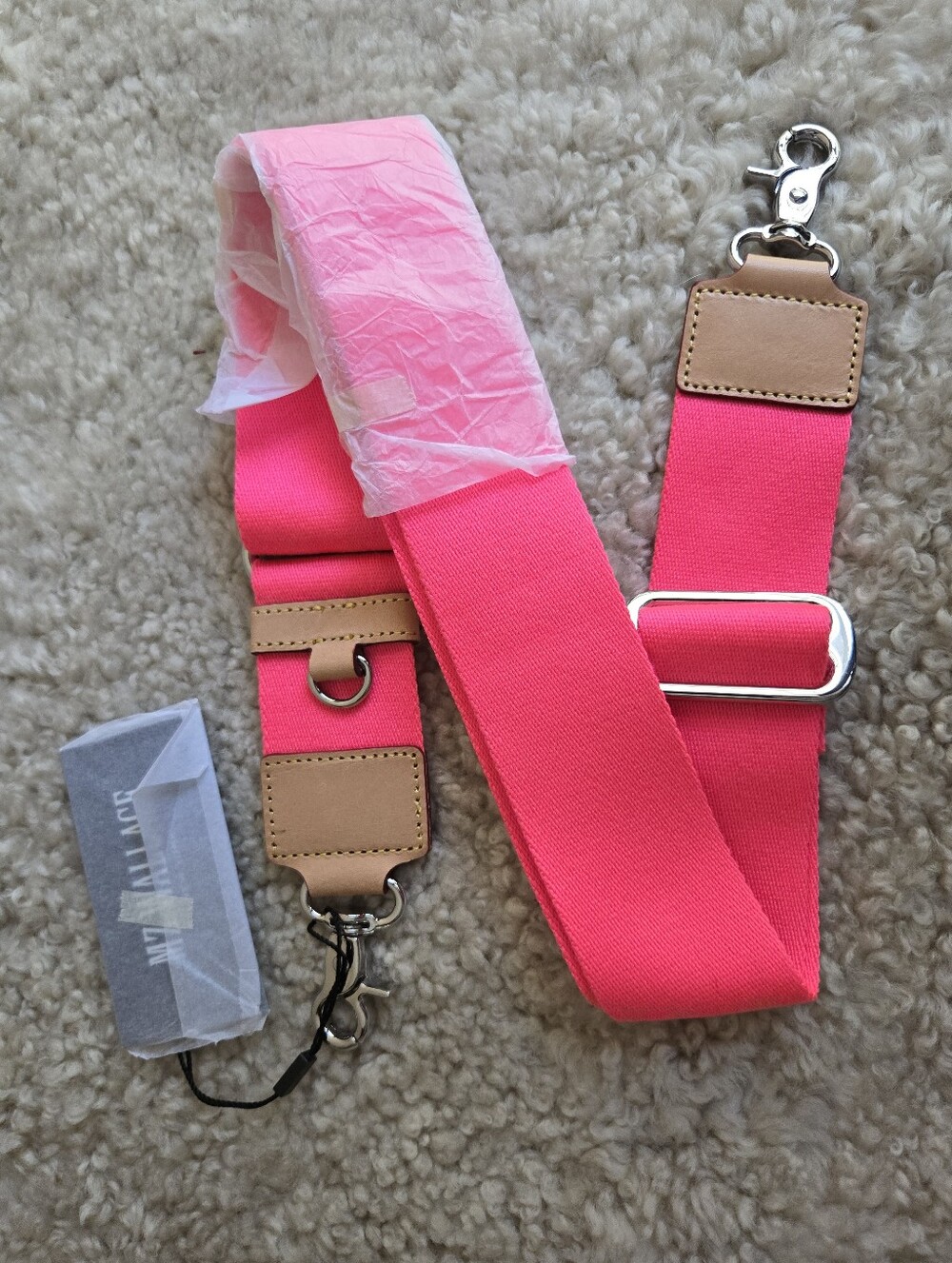 NWT MZ Wallace Adjustable Crossbody Strap Neon Pink